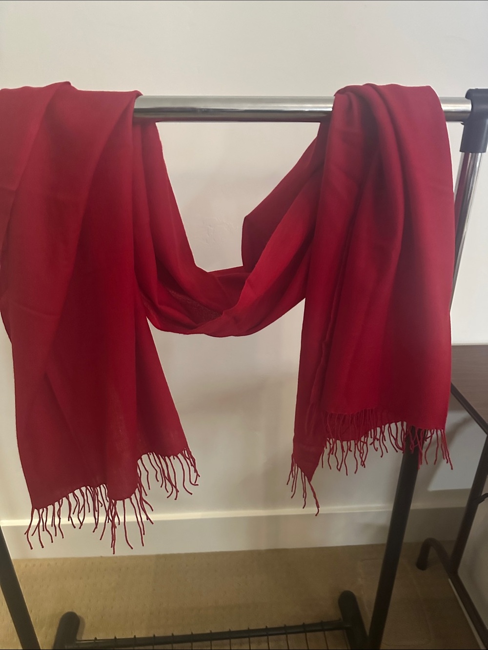 Women’s Red Fringe Scarf Shawl